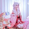 [Milky Time] Hololive Hyakki Ayame Cosplay Vtuber Halloween New Costume Shrine Maiden (M)