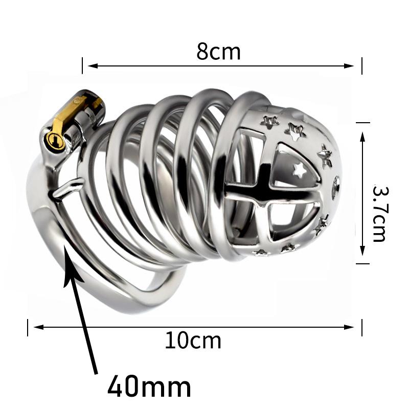 BDSM CB Lås 304 Rustfritt Stål Penisbur Slave Pikkringer Uretral Kyskhet Voksen Sexleketøy Ballestrikk Fetisj Tortur