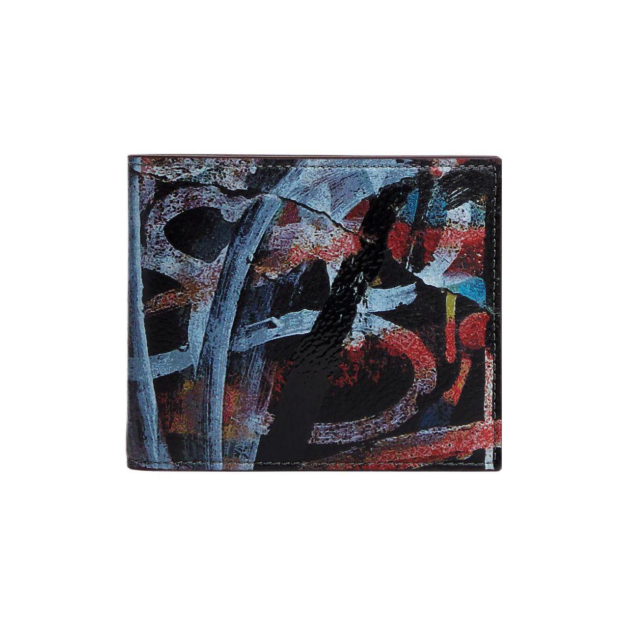 

Coach X Mint + Serf Collaboration 3 In 1 Wallet 11 Fashion Graffiti Print Foldable Pebble Leather Wallet Women wallet Black CM163-SVA47 Black