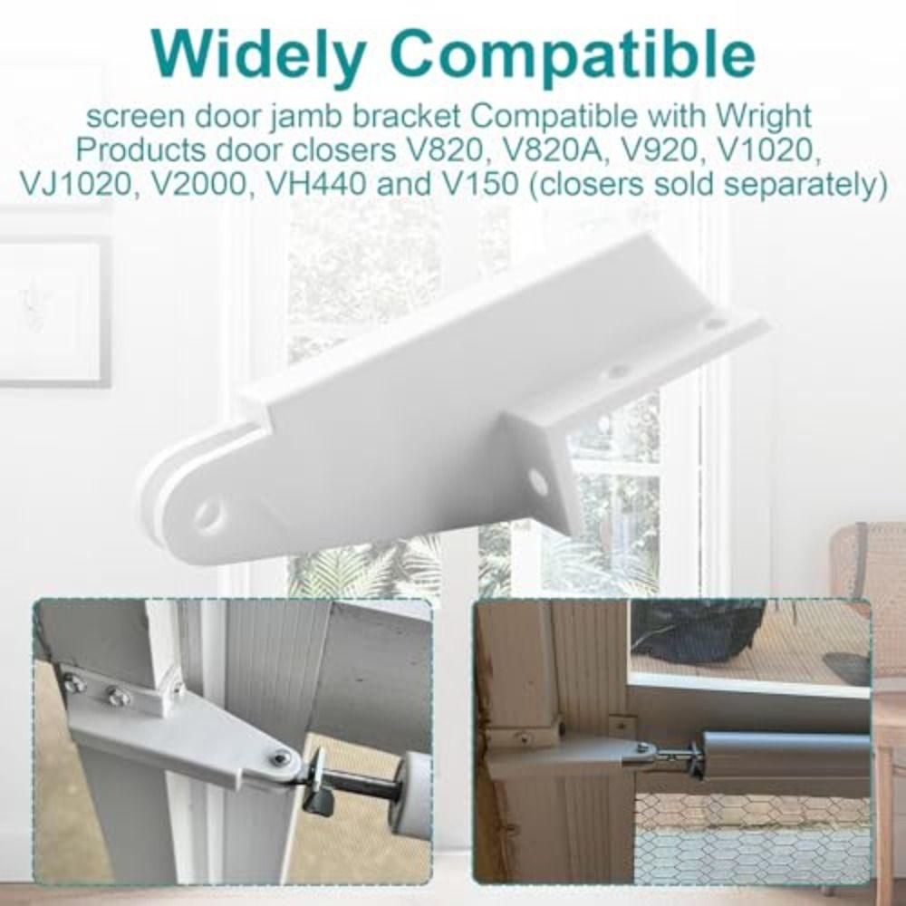 2pcs Adjustable Storm Hardware Bracket Replacement Parts Door Post Jamb Bracket For Farmhouse