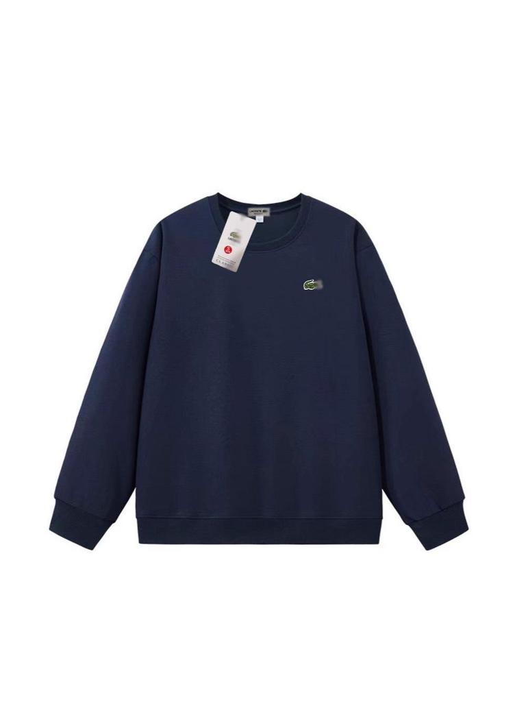 Herrhuvtröja med krokodilgrafik, lös passform, rund halsringning - Långärmad, enfärgad, Höst/Vinterkollektion.