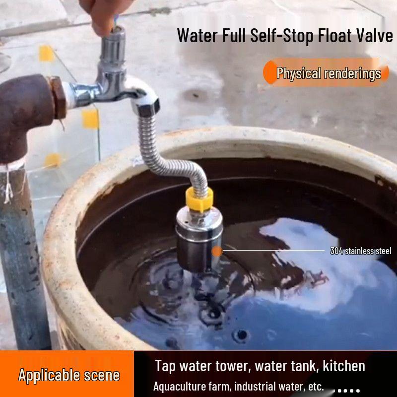 304 Stainless Steel Auto-Stop Water Float Valve for Tank Level Control