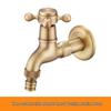 Rubinetto per Lavatrice in Ottone Antico