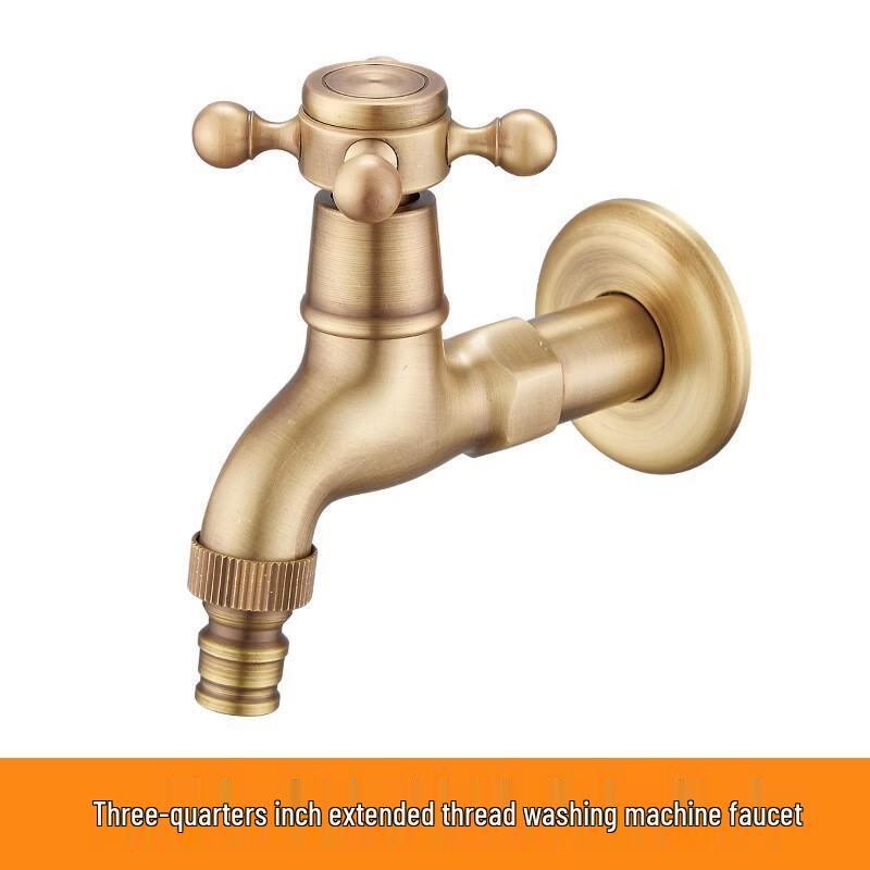 Antique Brass Washing Machine Faucet