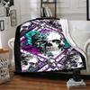1pc Skull Roses Blanket Lightweight Blanket Throw Blanket For Sofa, Bed, Travel, Camping, Livingroom, Office, Couch, Chair yy251010059