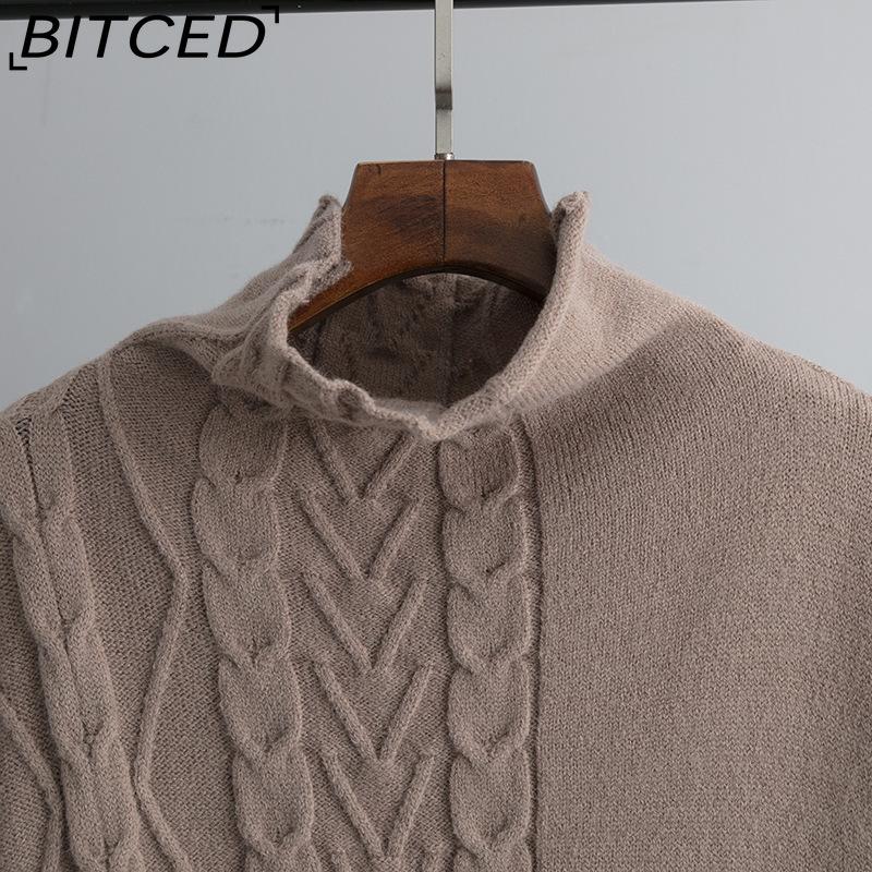 Autumn and Winter Large-sized High-neck Set, Fashionable, Gentle and Laid-back Style Sweater Two-piece Set, Solid Color Knitted