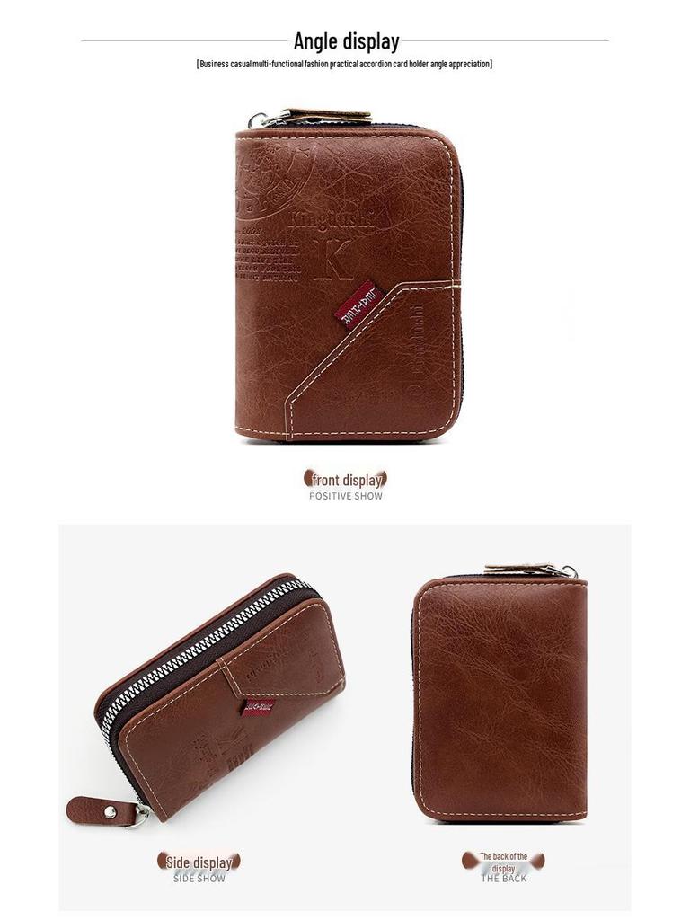 In Stock: 2023 Urban Minimalist PU Leather Card Holder - European & American Style