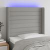 VidaXL LED Headboard Bedroom Furniture Single Bed Accessory Headboard Bed Frame Interior Light Grey 3124170