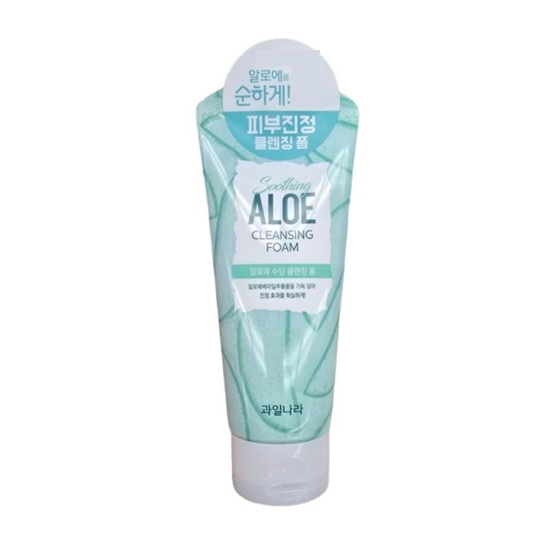 KWAILNARA Vital Aloe Soothing Cleansing Foam 130g – Aloe-Based Facial Cleanser, Soft Foam, Refreshing & Comfortable Daily Face Wash 130g