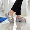 Thick Sole Platform Slippers For Women With Non Slip Rubber Outsole For Summer Casual Wear