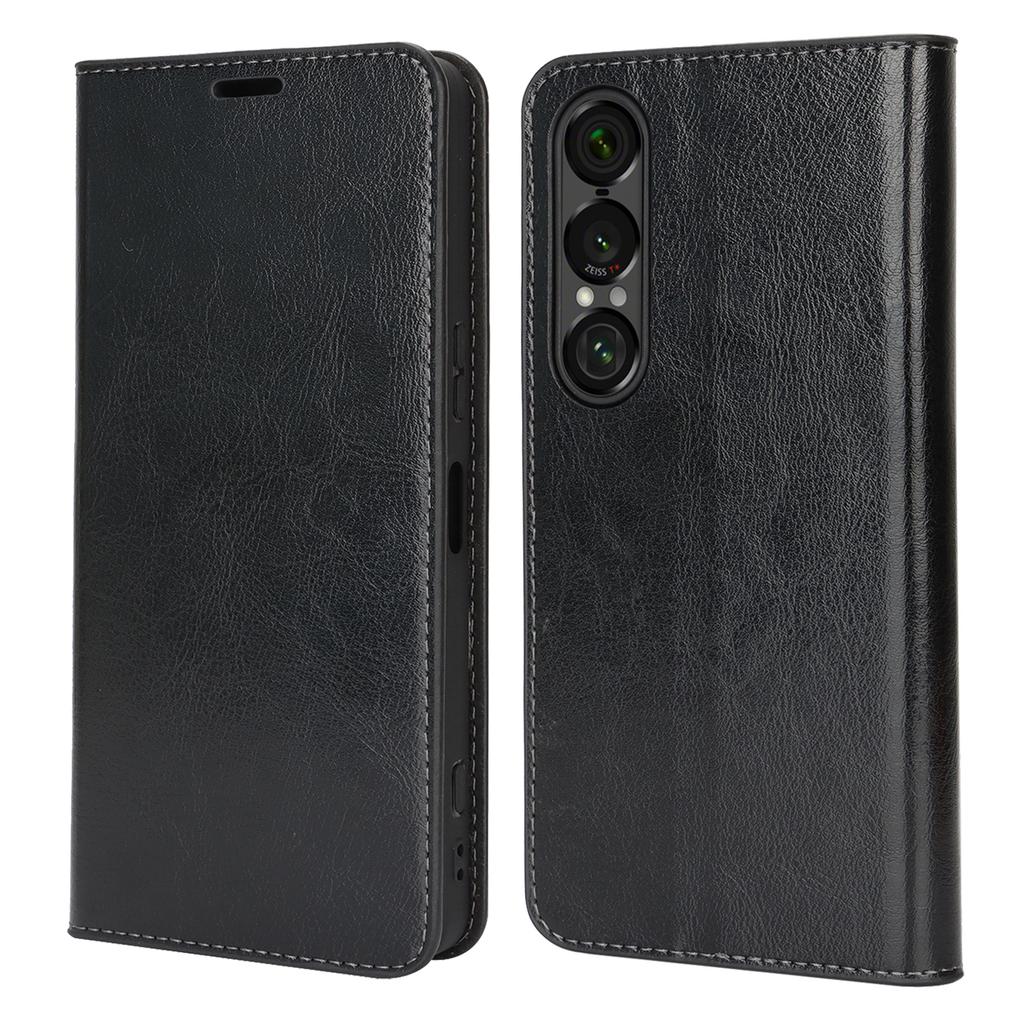For Sony Xperia 1 VII Case Crazy Horse Texture Split Leather Wallet Phone Cover
