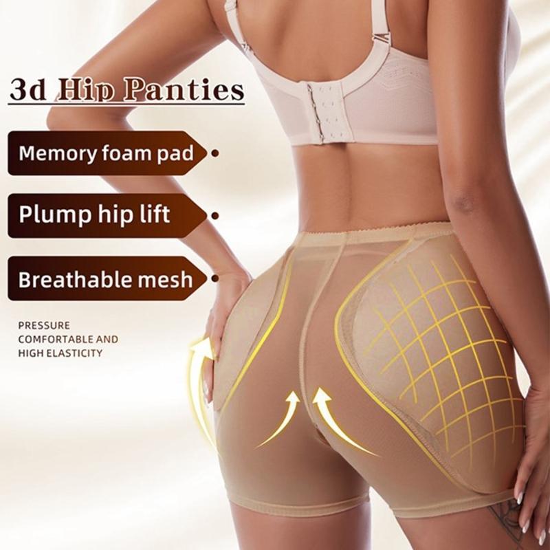 Padded Hip Enhancer for Women Shapewear Butt Lifter Underwear Push Up Panties High Waist Tummy Control Mesh Body Shaper