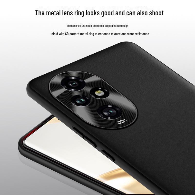 Honor 200pro Liquid Leather Case: Anti-Fall & Anti-Fouling Protection