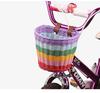 Children's Retro Rattan Bike Basket with Bell, Stickers, and Handlebar Tassels - Bicycle Accessories