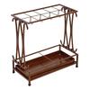 Compact Umbrella Stand with Drip Tray, Multifunctional And Metal Storage for Hotel Entrance.