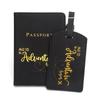 Magnetic-Resistant Heart-Shaped Travel Set: Passport Holder, Luggage Tag, Ticket Holder, ID Card Holder - Customizable for Branding.