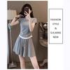 2025 Women's Summer Casual Sportswear: Short Sleeve Top & Skirt Set