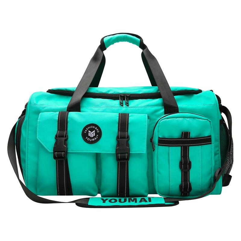 Double shoulder travel bag, large-capacity luggage bag, men and women travelon business trips, live on campus sports can set trolley case boarding bag