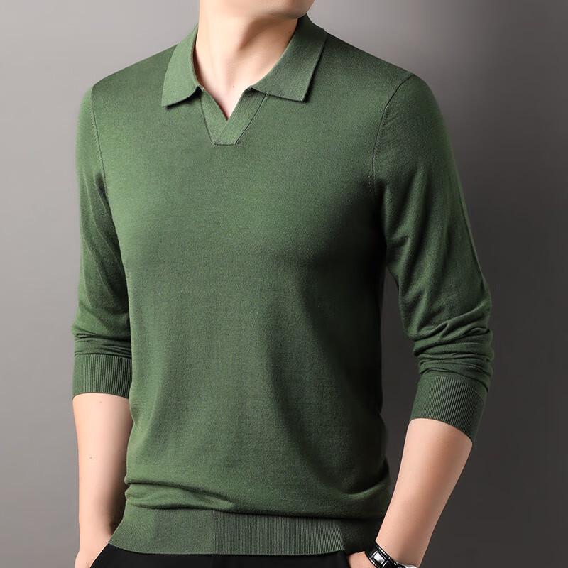 Hengyuanxiang Men's Silk Blend Turtleneck Pullover Sweater