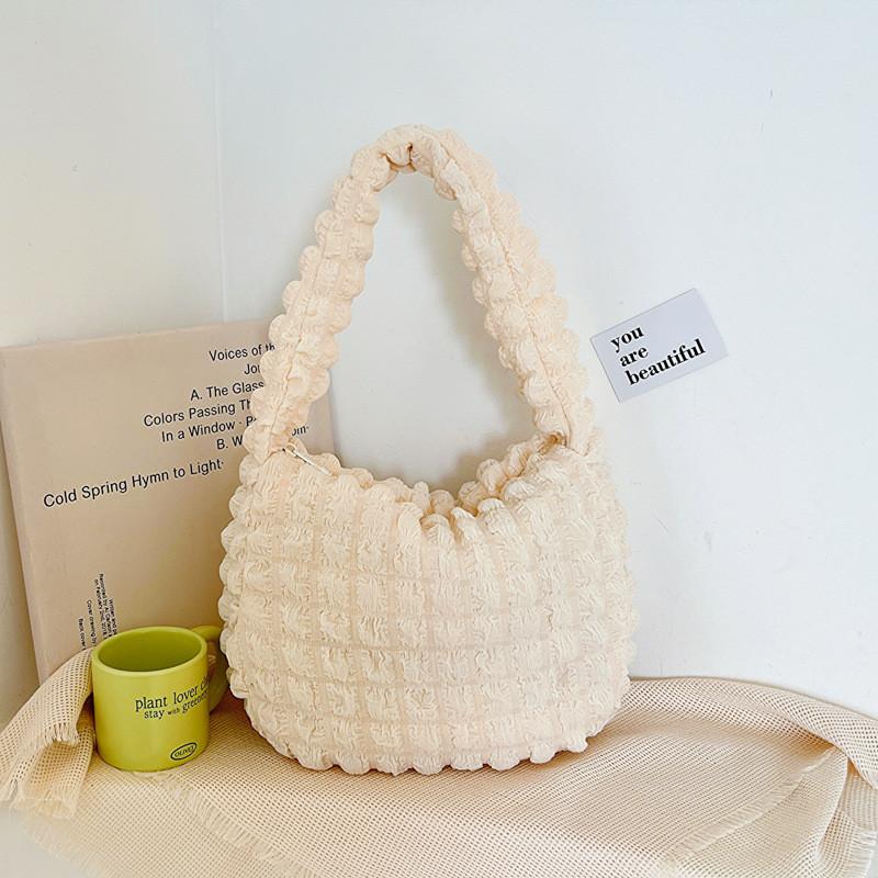 Trendy Women's Pleated Tote Bag For Everyday Use Available In Black Yellow Blue Pink