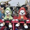 30cm Green/Red Sitting Posture Mickey Mouse Figures Resin Statue Tv Cabinet Office Desktop Home Decor Ornament Gift