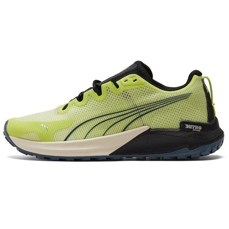 Puma Men's Fluorescent Green Fast‑Trac Nitro Low Top Training Running Shoes 377044-05