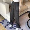 Workout Trousers Casual Pants Women High Waist Wide Leg Pants Breathable Striped Suit Pants  Female