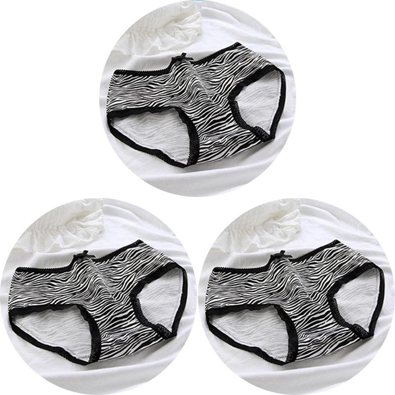 

3Pcs/set Women Sexy Cotton Panties Underwear Seamless Soft Briefs Skin-Friendly Female Lingerie Mid-waist Black Underpants XL(60-70kg)&3pcs