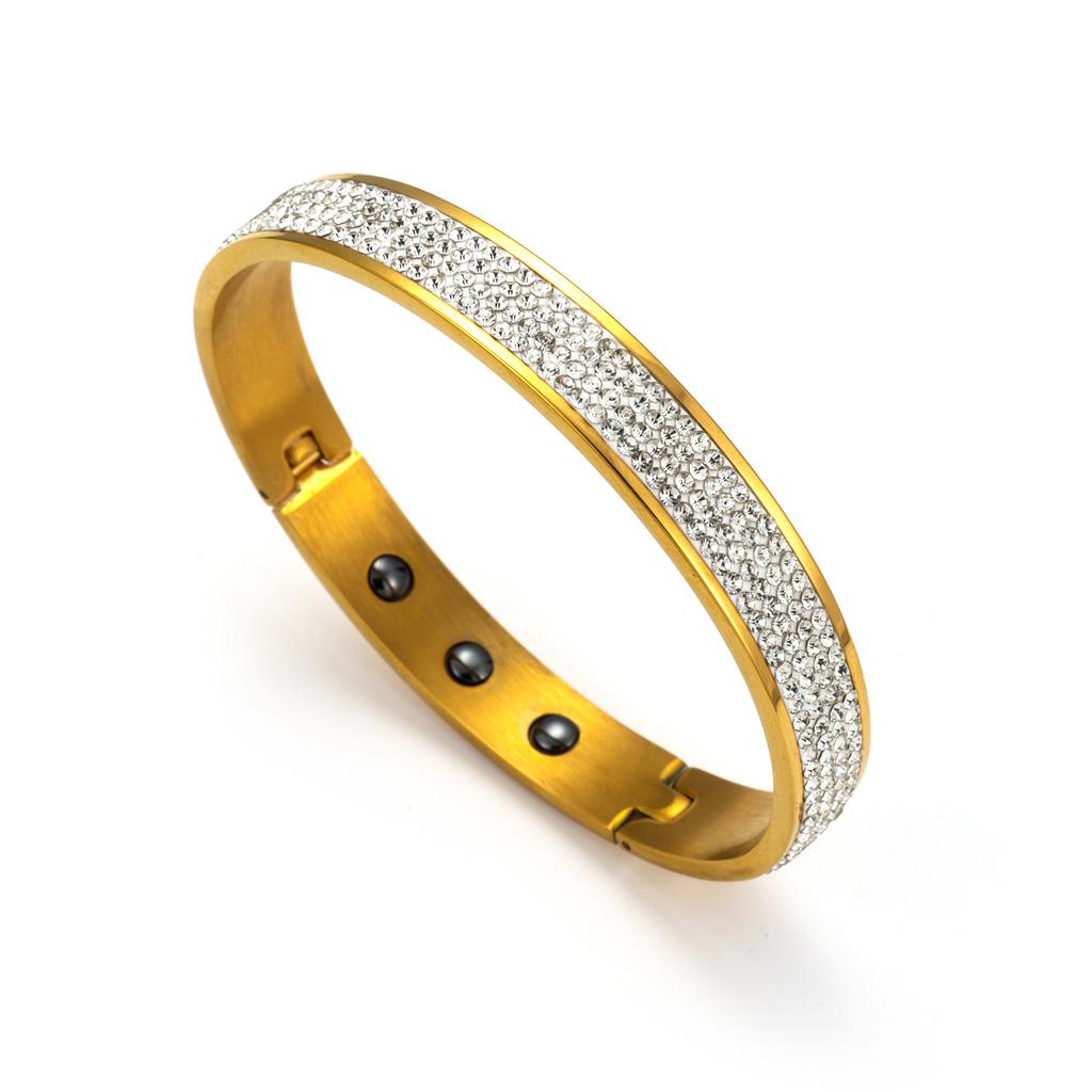 ZAKOL Buling Vollkristall CZ Edelstahl Dickes Armband Damen Herren Luxus Handgelenk-Accessoires Ästhetischer Zirkon Geschenk