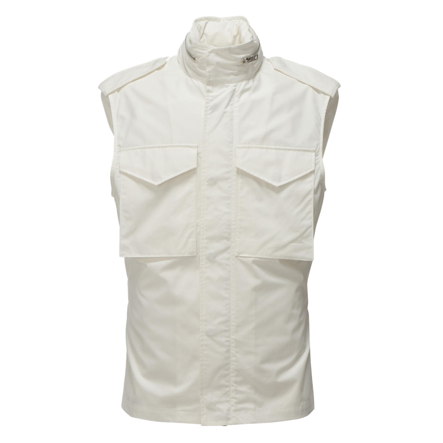 

Onitsuka Tiger SS25 Vest Military Style Lightweight Comfortable Foldable Hooded Sleeveless Vest Men vests White 2181A989-100 M