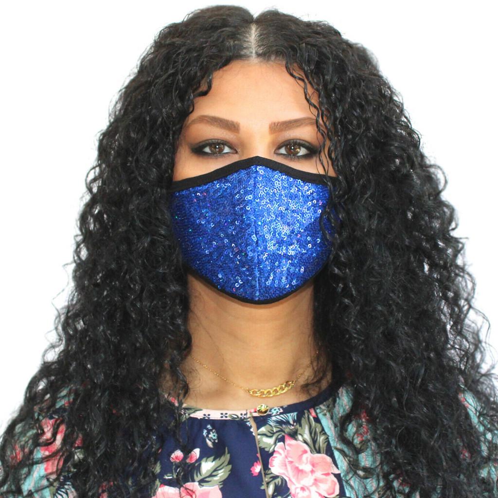 Women Sequins Cotton Mask Washable Breathable Mask Festival Mask