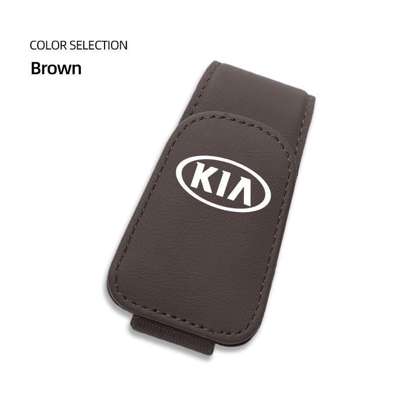 Car Visor Glasses Clip Glasses Storage Holder For KIA K3 Sportage Carnival K5 Seltos Pegas KX1 EV5 Sonet EV6 K4 EV3 Ceed K8 K9 Jlsz20