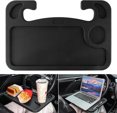 Stôl na volant do auta pre notebook, Viacúčelové cestovné doplnky do auta, Podnosy na sedadlo auta na jedenie, Konzola pod volantom(čierna)