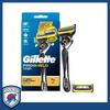 ProShield Yellow Manual Razor Set (Handle + 2 Cartridges) - Professional Dual-Lubrication Recharge & FlexBall Precision Therapy