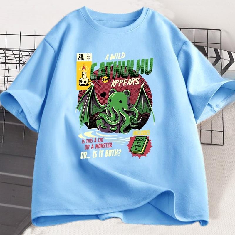 Cthulhu TShirt WOMEN Printed Short Sleeve Tee Graphic T Shirts Unisex Cotton O Neck Harajuku Unisex Designer Clothes Summer Tops