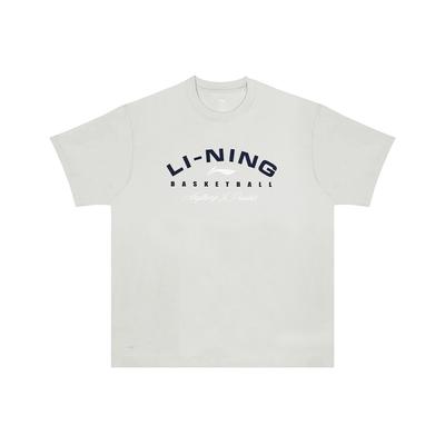Li Ning Cba 25-26 Season Player Training Short Sleeve Outdoor Breathable Sweat Absorbing Professional Basketball Practice Top Unisex Tops AHSW467-1