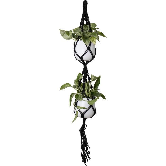Macramé double nœud spiral noir 120 cm - ARTEVASI - Accessoire de décoration - Universel - Fibre naturelle