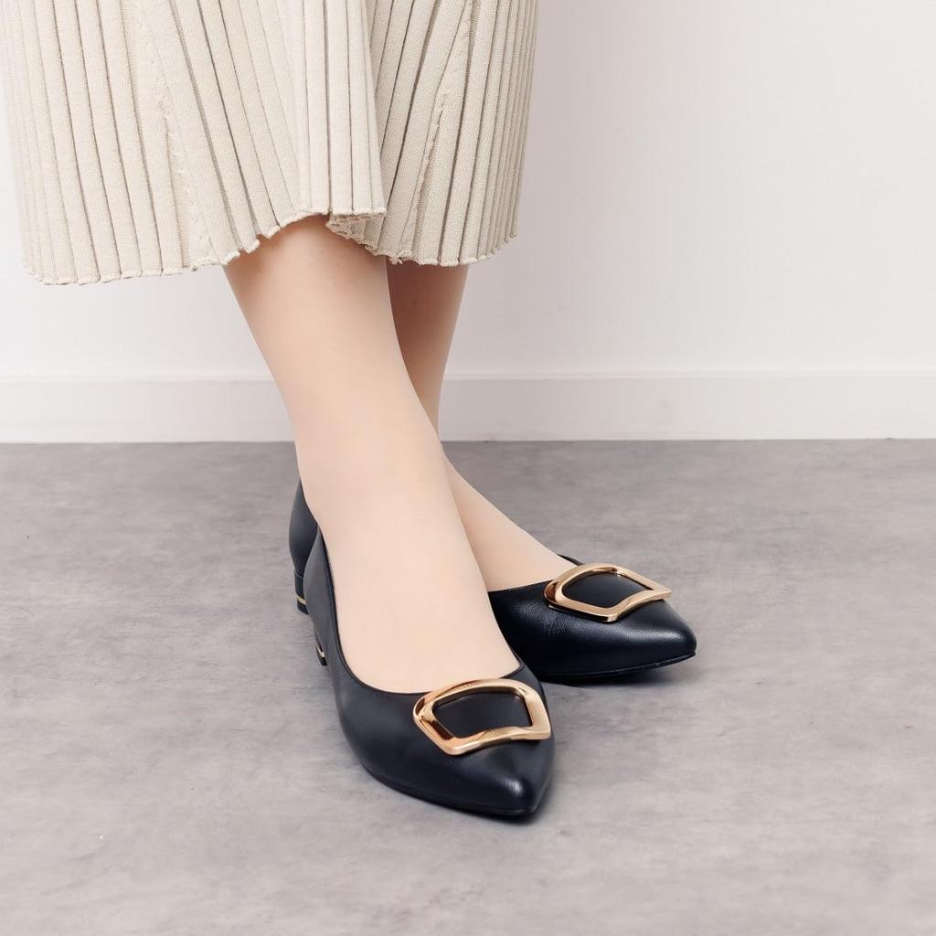 HIMIKO/Himiko/[WEB Exklusiv] Schnallendesign Niedrige Absatzpumps/640004 Schwarz 250