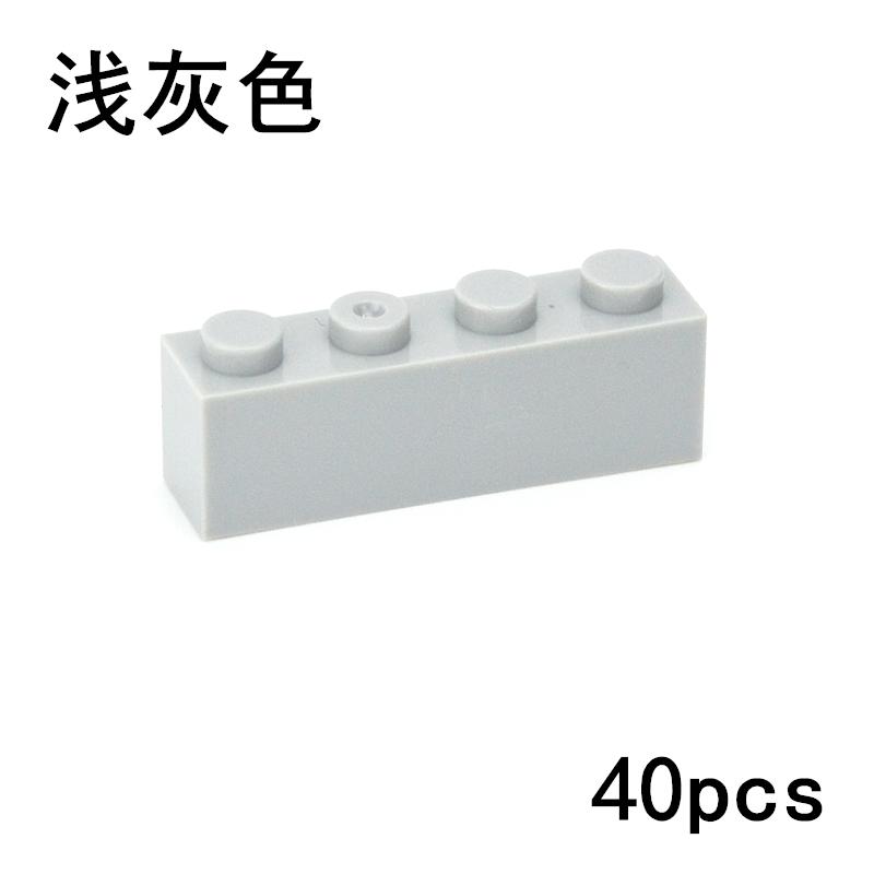 40PCS DIY 1x4 Dots Thick Figures Bricks Educational Creative Size 1*4 Dots Building Blocks Compatible With 3010 Toy For Children