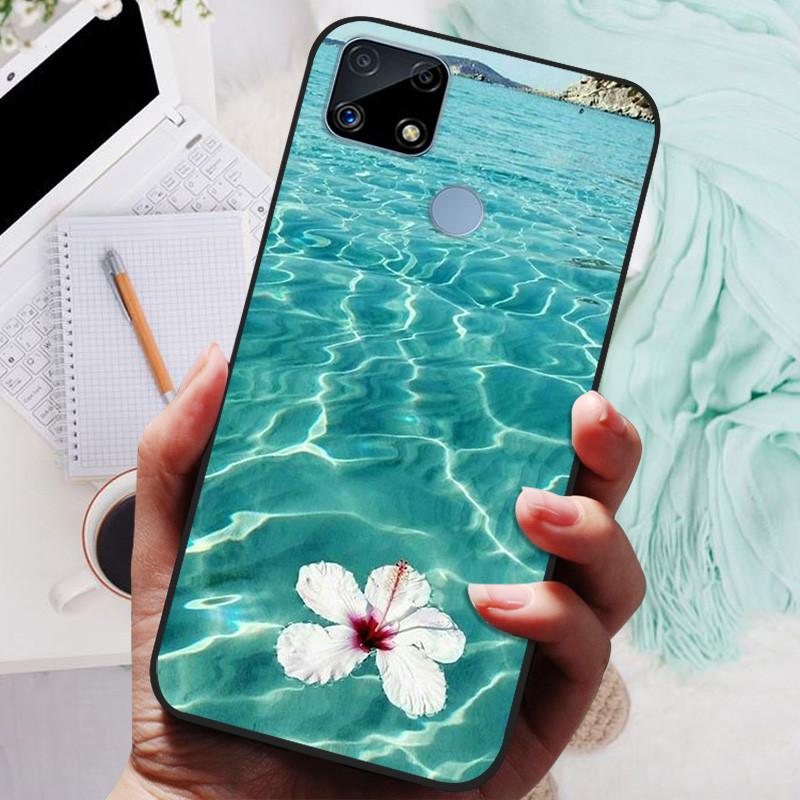 Pro Realme C25s pouzdro Soft TPU silikonový kryt na telefon pro OPPO Realme C25 pouzdro Bumper C25S RMX3195 C 25S nárazuvzdorný kryt Coque