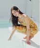 13MONTH Sheer Flower Long Dress (Yellow)