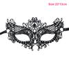 Halloween Black Queen Lace Mask Bez pevného tvaru Nášivky výšivky Party Kostým Karnevalová maska ​​Žena Maškarní maska
