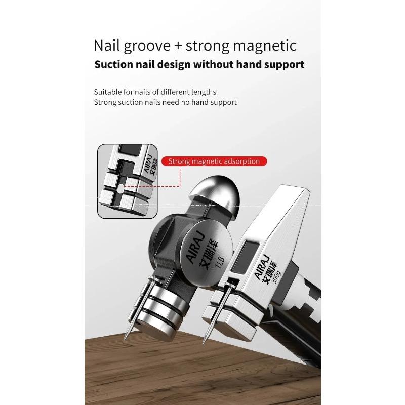 Small Hammer Mini Claw Hammer Head Fitter Hammer Octagonal Hammer Multifunctional Integrated Nail Hammer Nail Hammer Woodworking