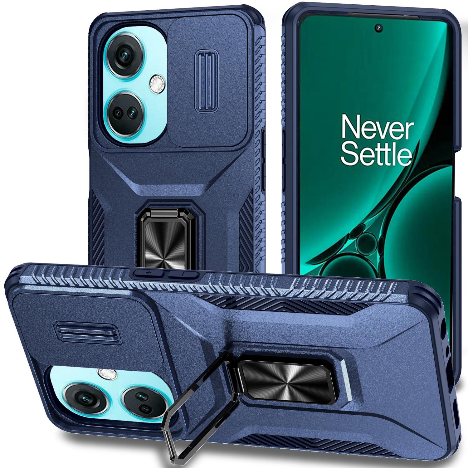 

Для OnePlus Nord N30 5G/CE 3 Lite 5G/OPPO A9 (2020) Чехол TPU+PC Чехол для телефона с подставкой/защитой для объектива Blue