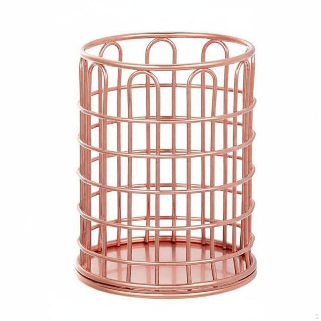 Nordic Aesthetic Stationery Holder Wrought Iron Crafted Metal Wire Pencil Cup MultiFunctional
