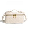 Handmade Woven Box Bag Fashion Handheld Makeup Clutch Shoulder Crossbody Purse for Women KTB