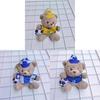 Plush Soccer Bear Keychain With Pp Cotton Filling For Kids And Teens
