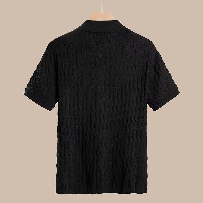 Men's Trendy Short-Sleeve Slim Knit Polo Shirt