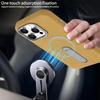 Luxury Magsafe Suede PU Leather Phone Case for iPhone 15 Pro /16 Pro Max Metal Alloy Lens 360 ° Rotating Bracket Magnetic Cover