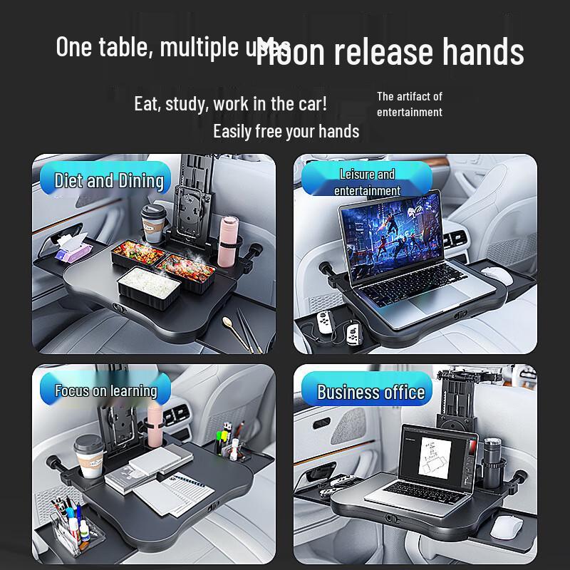 Multi-functional Car Seat Back Folding Tray Table
